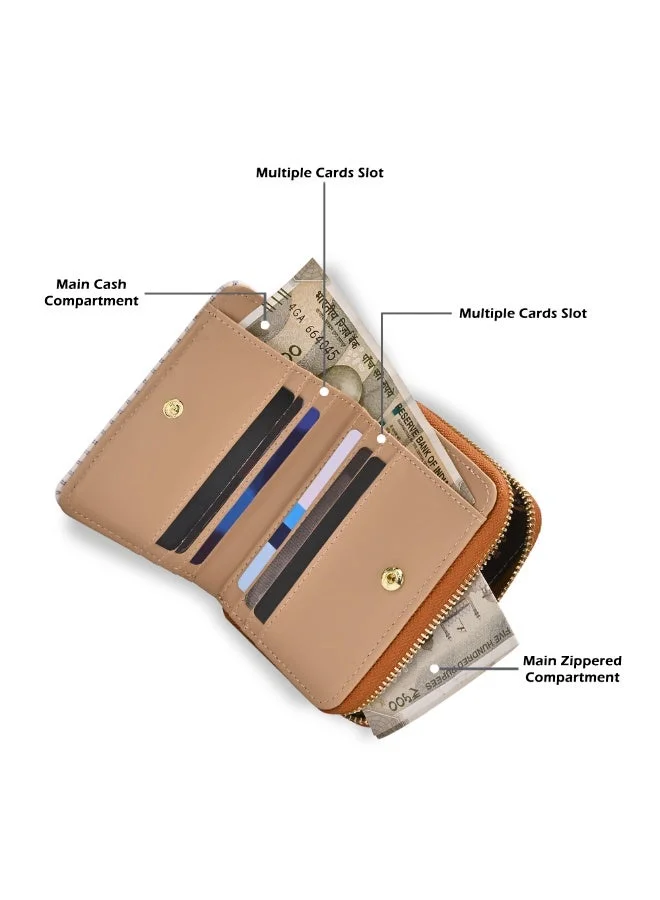 Lavie  Luxe Women's Mono Flap25 small zip around wallet (White) for Women | Best Price UAE